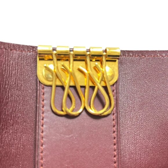 Cartier Must Line - Bordeaux Gold Leather Hardware Key Case 124-081225 - Picture 5 of 6
